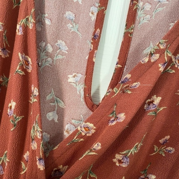 AMERICAN Eagle Floral Print Long Sleeve Romper Size XS - Picture 5 of 8